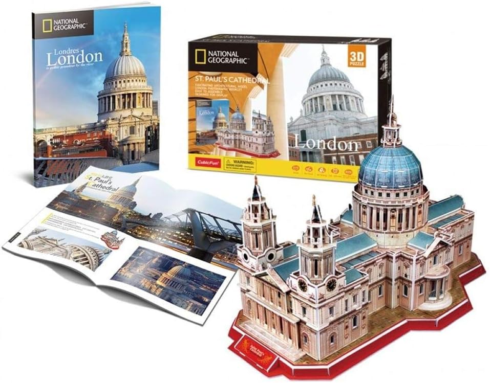 University Games 7665 National Geographic St Pauls 3D Puzzle, Multicolored