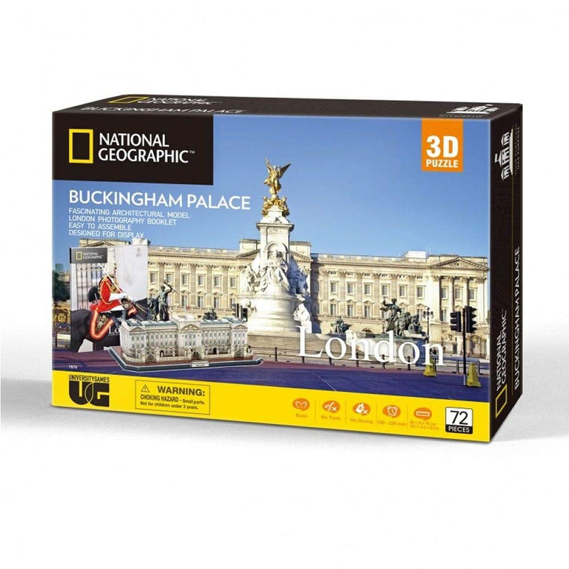 University Games 7675 National Geographic Buckingham Palace 3D Puzzle, Multicolored