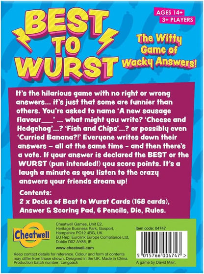 Best to Wurst | The Witty Game Of Whacky Answers