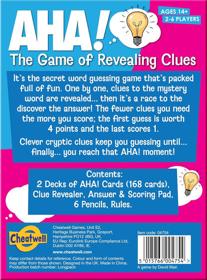 Cheatwell Games Aha | The Game Of Revealing Clues