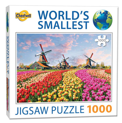 Cheatwell Games World's Smallest 1000 Piece Puzzle Dutch Windmills