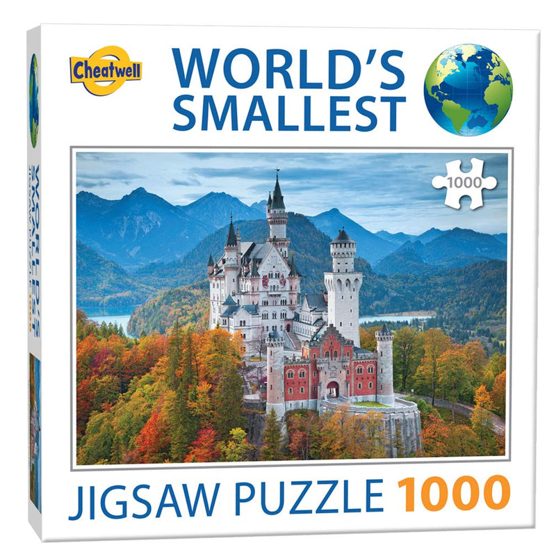 Cheatwell Games 13930 World's Smallest 1000 Piece Jigsaw Puzzle Neuschwanstein Castle, Various