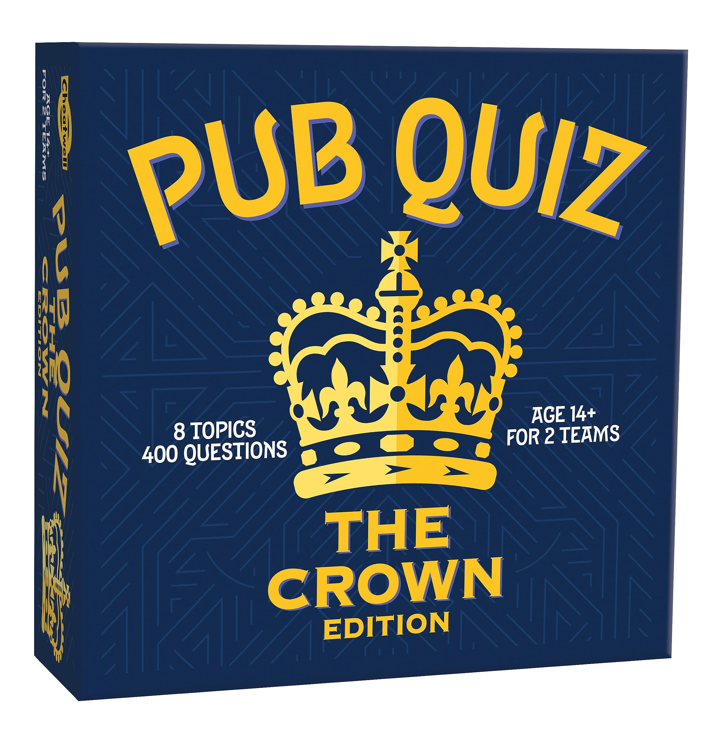 Cheatwell Games The Crown Pub Quiz – 400 Fragen – mit Antwortblock und Bleistiften – ab 14 Jahren