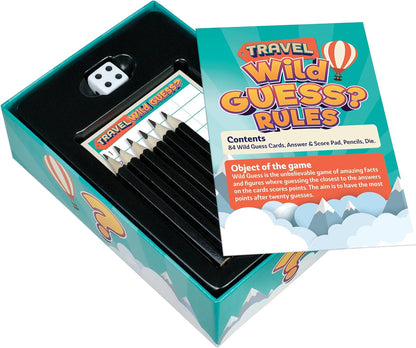 Cheatwell Games Travel Wild Guess - Quiz Games - Trivia Quiz - Kids Games - Games for Adults - Great Travel Games and Road Trip Games