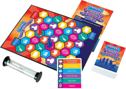 Cheatwell Games Travel Family Charades - Miming Games - Kids Games - Games for Adults - Great Travel Games and Road Trip Games