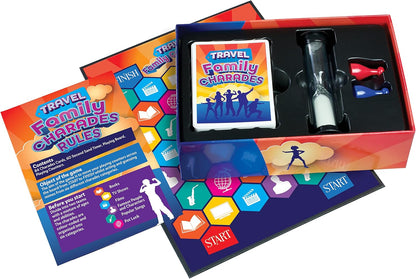 Cheatwell Games Travel Family Charades - Miming Games - Kids Games - Games for Adults - Great Travel Games and Road Trip Games