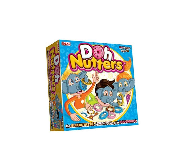 Ideal , Doh Nutters: The elefantastic Game of Picking up Doughnuts!, Kids Games, for 2-4 Players, Ages 4+
