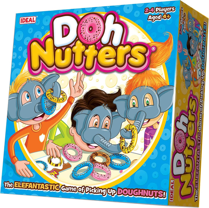 Ideal , Doh Nutters: The elefantastic Game of Picking up Doughnuts!, Kids Games, for 2-4 Players, Ages 4+