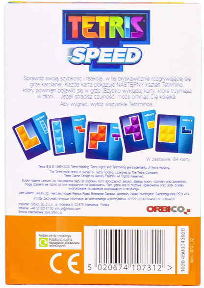 IDEAL | Tetris Speed: Tetris based card game | Card Game | Tetris | For 2-8 Players | Ages 6+