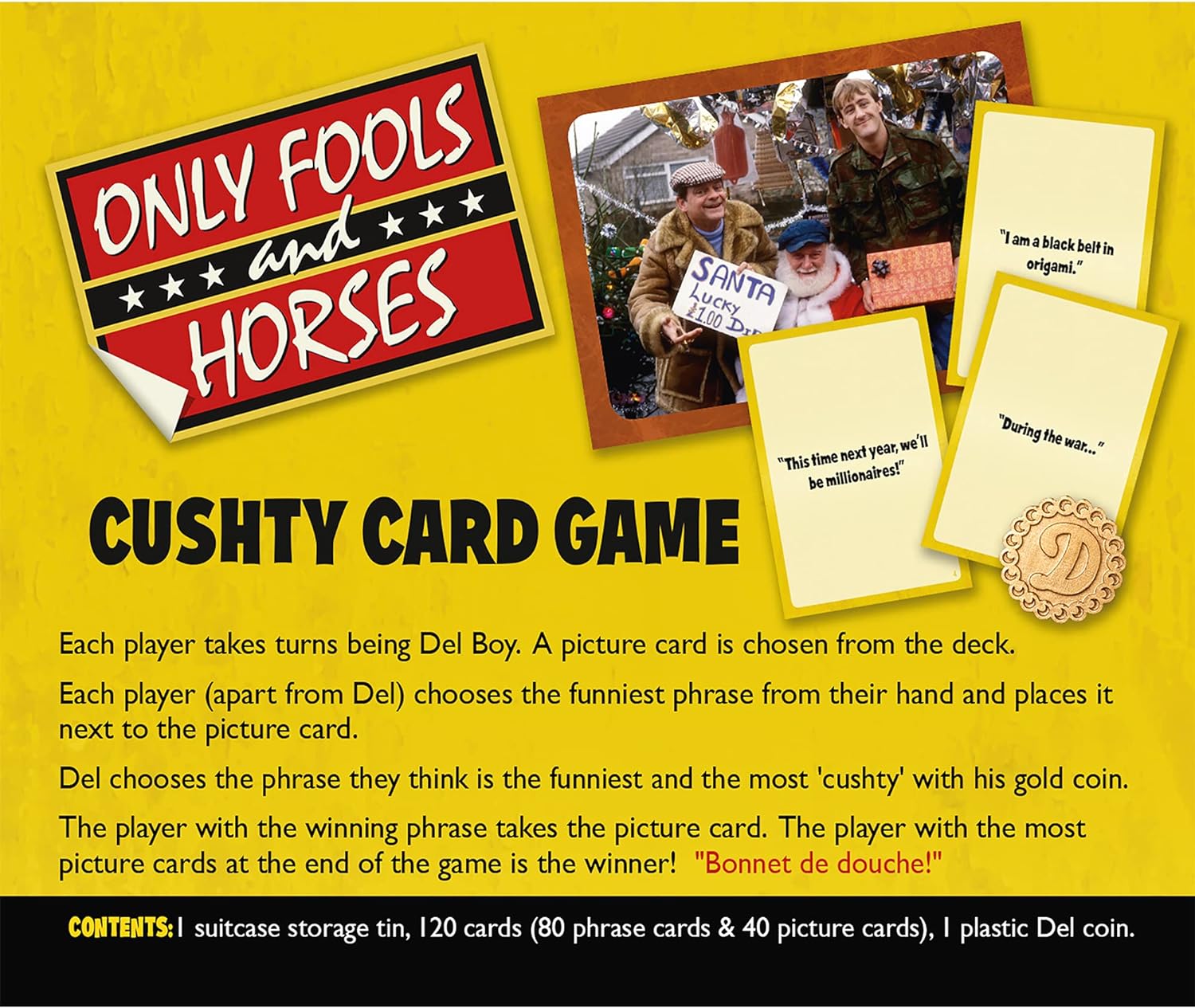 IDEAL | Only Fools and Horses Cushty Card Game: Picture & phrase card game based on the TV show! | Family TV Show Game| For 3-6 Players | Ages 8+