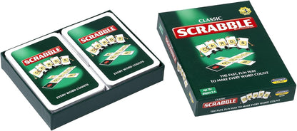 Scrabble Cards: the fast, fun way to make every word count, with 3 ways to play! | Classic Games | For 2-4 Players | Ages 10+, Red