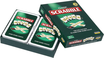 Scrabble Cards: the fast, fun way to make every word count, with 3 ways to play! | Classic Games | For 2-4 Players | Ages 10+, Red