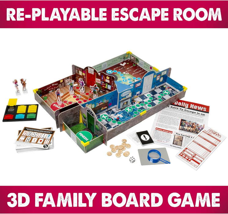 IDEAL | Race to Escape: The 3D replayable Escape Room board game! | Family Games | For 1-6 Players | Ages 8+