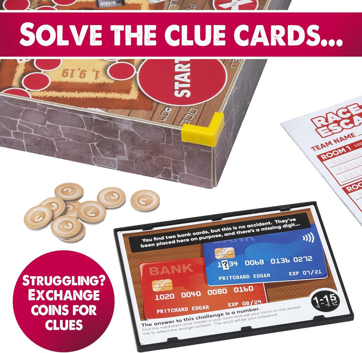 IDEAL | Race to Escape: The 3D replayable Escape Room board game! | Family Games | For 1-6 Players | Ages 8+