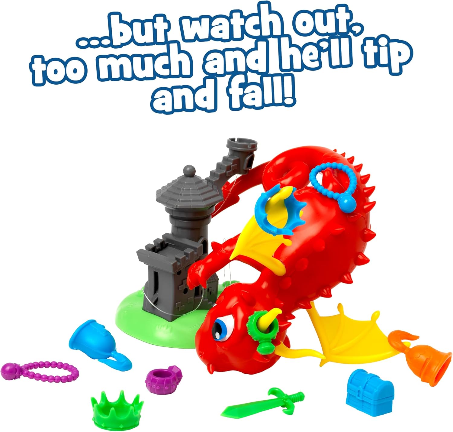 IDEAL | Tippy the Dragon: The treasure balancing, toppling dragon game! | Kids Games | For 2-4 Players | Ages 4+