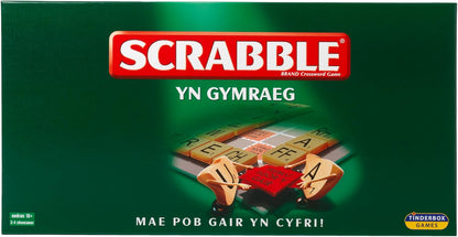 Ideal | Scrabble Classic: a reproduction of the original 1950's design with wooden tiles - Welsh Edition | Classic Games | For 2-4 Players | Ages 10+