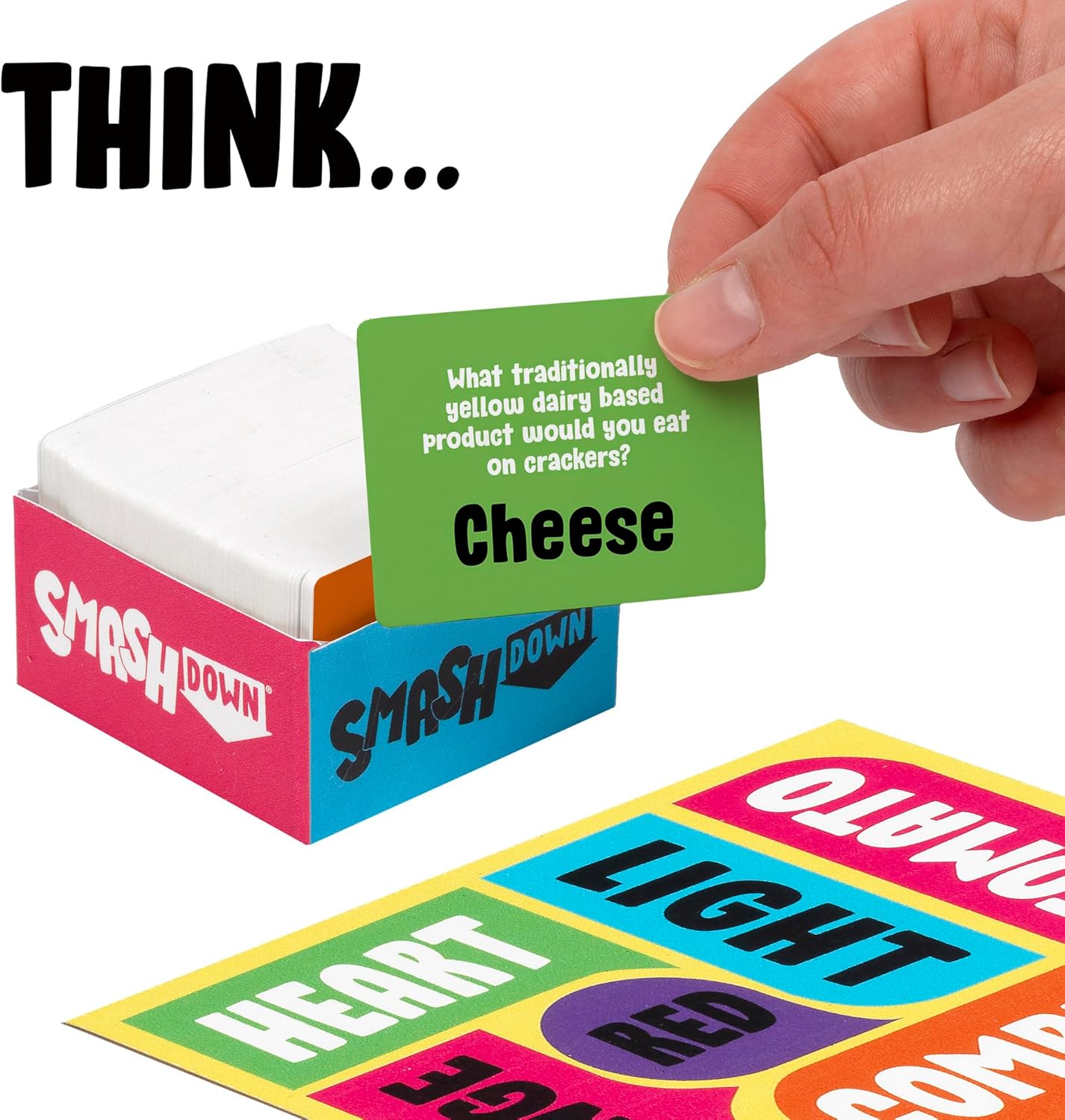 Ideal | Smash Down: Think! Find! SMASH! Who has the fastest finger? | Family Party Games | 3+ Players | Ages 8+
