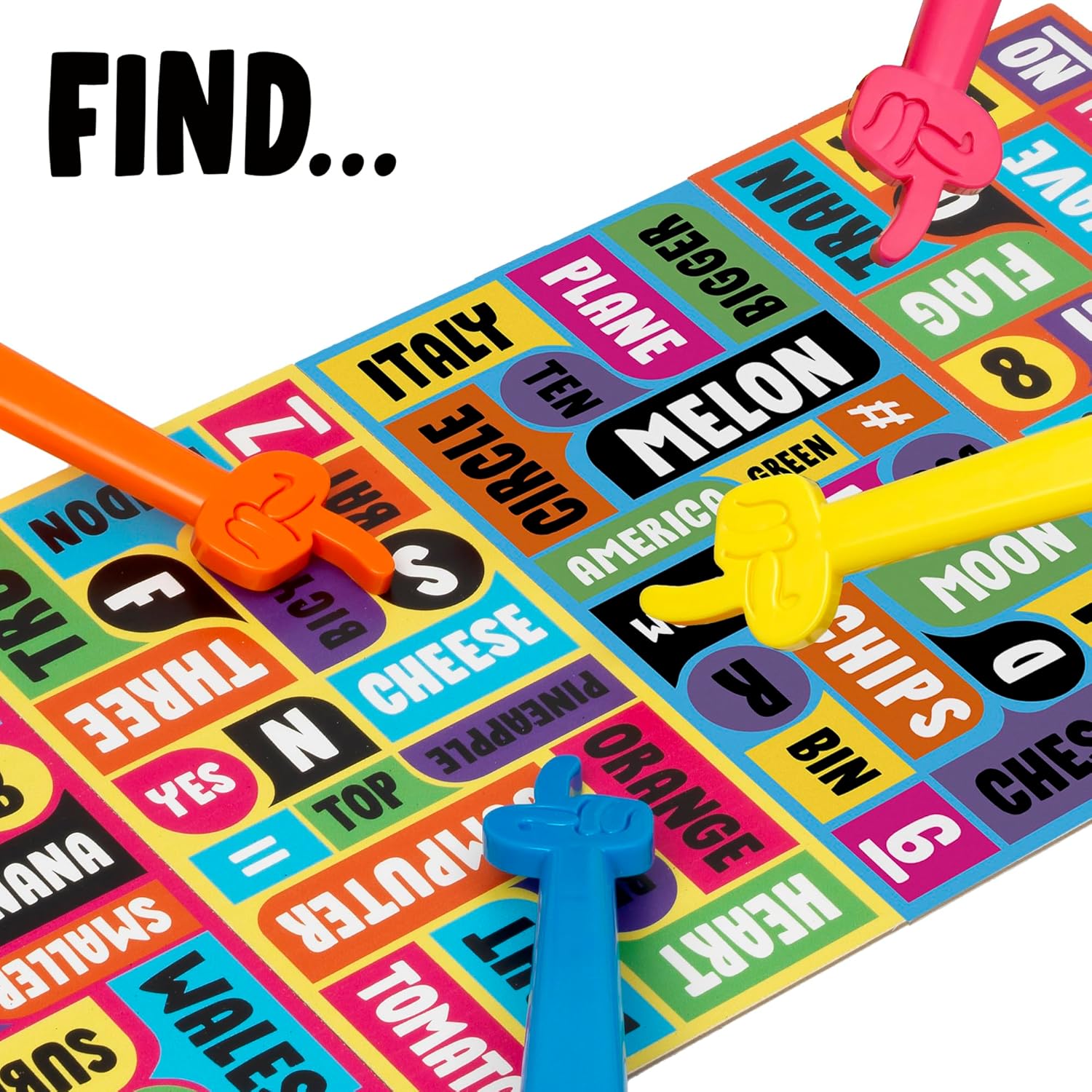 Ideal | Smash Down: Think! Find! SMASH! Who has the fastest finger? | Family Party Games | 3+ Players | Ages 8+