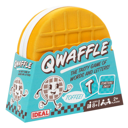 Ideal | Qwaffle: The tasty game of words and letters | Family Word Games | 2+ Players | Ages 8+