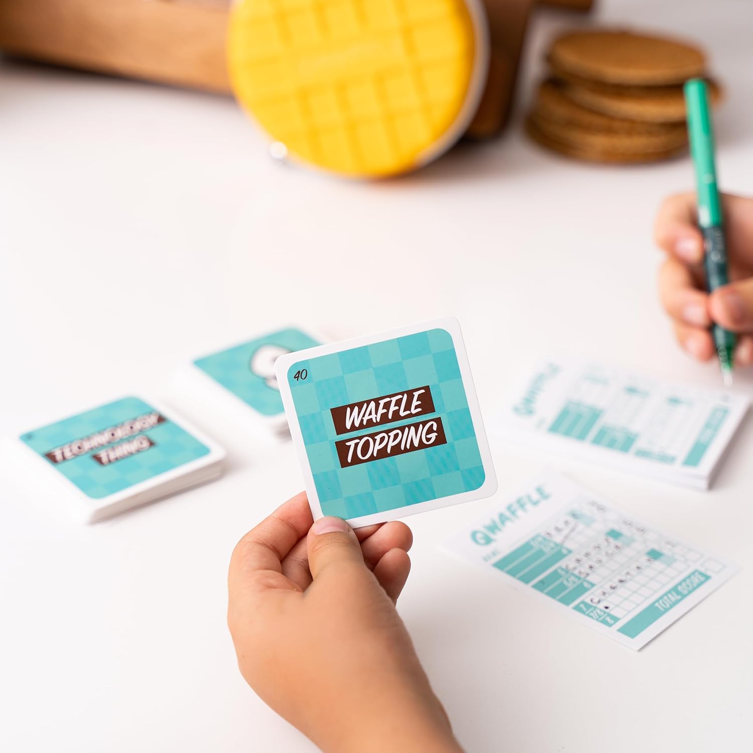 Ideal | Qwaffle: The tasty game of words and letters | Family Word Games | 2+ Players | Ages 8+