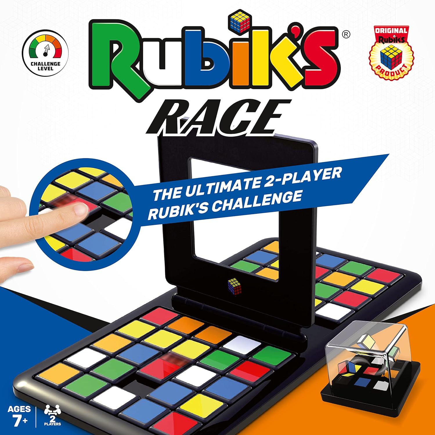 IDEAL | Rubik's Race game: The ultimate 2 player Rubik's Challenge! | Two player Family Games | For 2 Players | Ages 7+