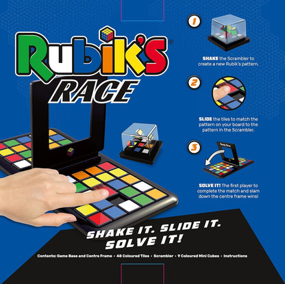 IDEAL | Rubik's Race game: The ultimate 2 player Rubik's Challenge! | Two player Family Games | For 2 Players | Ages 7+
