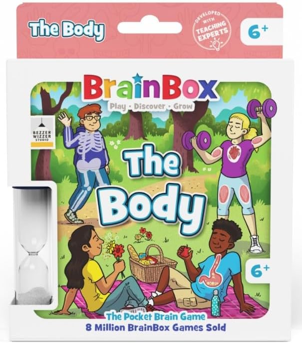 BrainBox Pocket The Body | Fun & Educational Travel Card Game | Ages 6+ | 1+ Players | 10 Minutes Playing Time