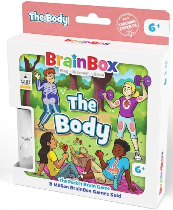 BrainBox Pocket The Body | Fun & Educational Travel Card Game | Ages 6+ | 1+ Players | 10 Minutes Playing Time