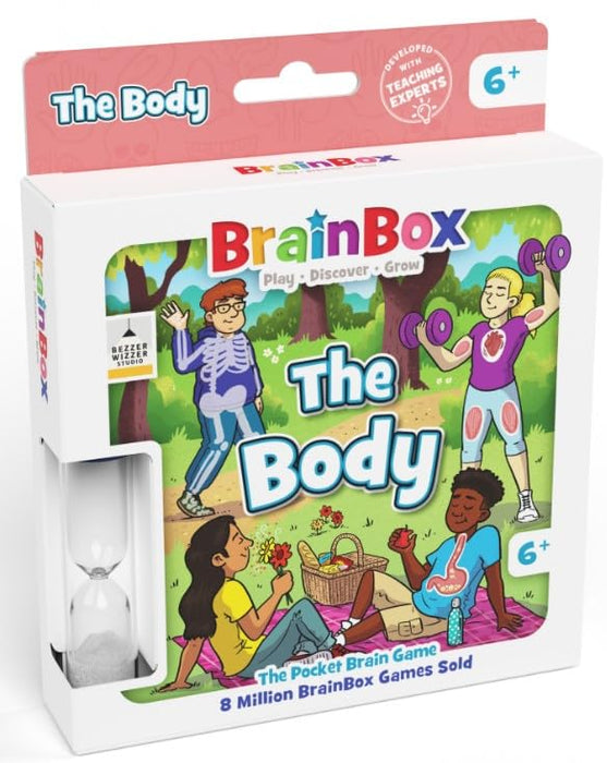 BrainBox Pocket The Body | Fun & Educational Travel Card Game | Ages 6+ | 1+ Players | 10 Minutes Playing Time