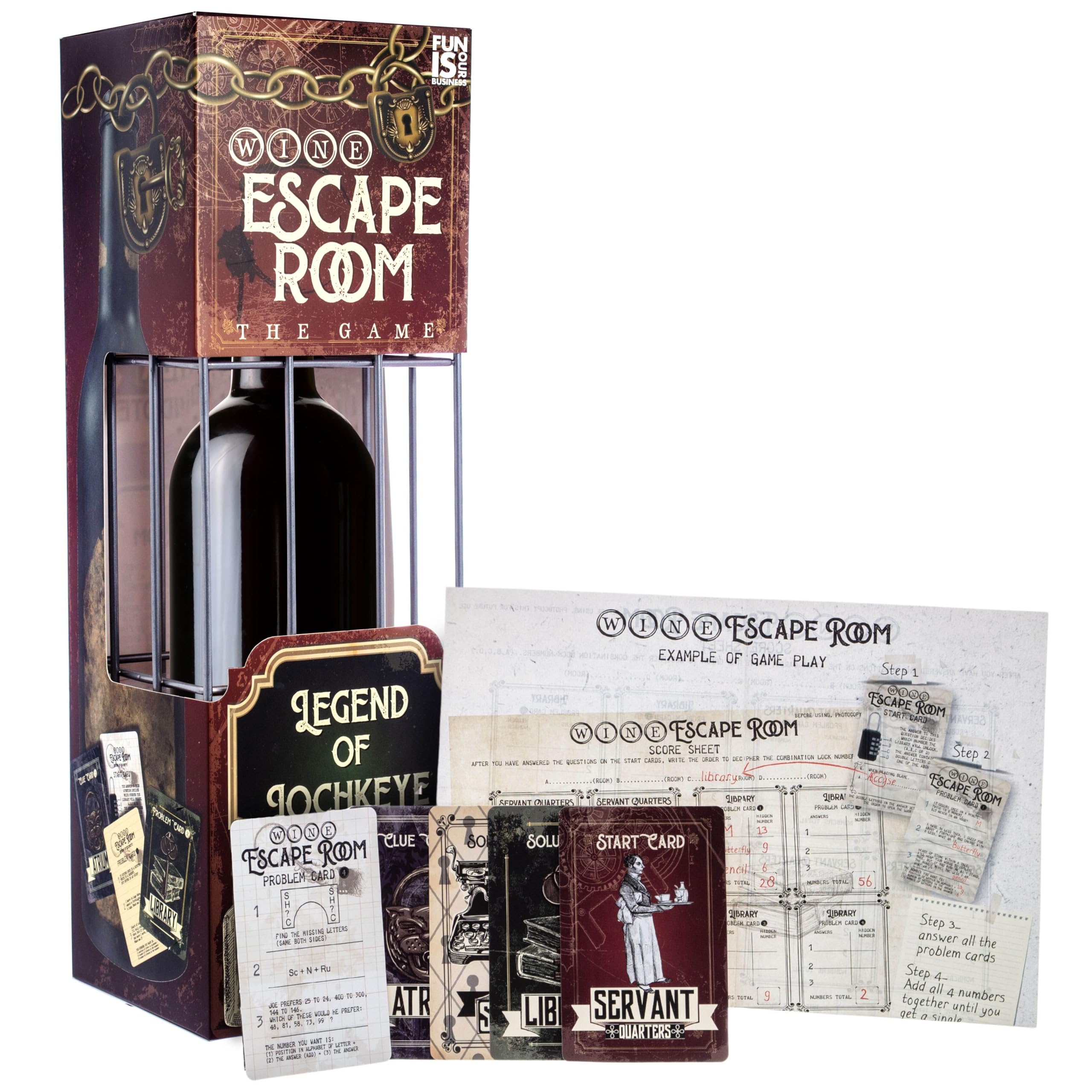 Boxer Gifts Wine Escape Room Game-Bottle Puzzle Box For Adults-Unusual Fun Gifts For Men & Women-Unique