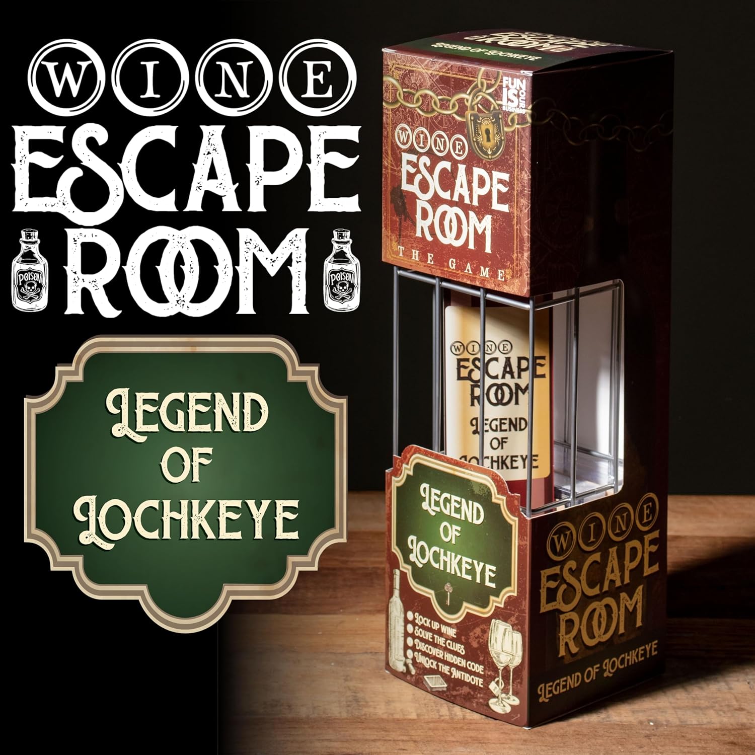 Boxer Gifts Wine Escape Room Game-Bottle Puzzle Box For Adults-Unusual Fun Gifts For Men & Women-Unique