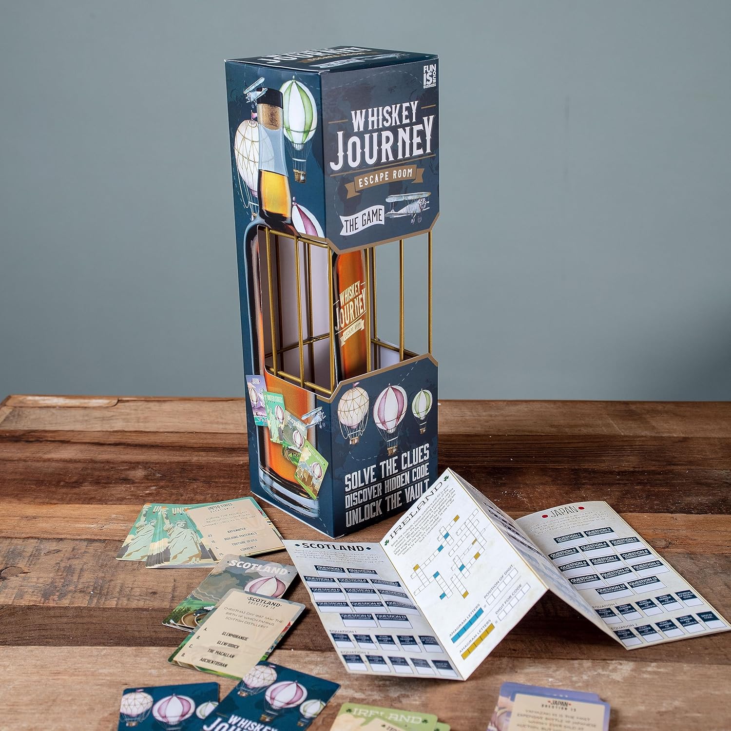 Boxer Gifts Whiskey Escape Room Game For Adults - Unlock The Cage - BOTTLE NOT INCLUDED | Fun Brain Teaser Puzzle For Adults | Whisky Gifts For Men On Birthdays Or Christmas & Unusual Presents For Dad