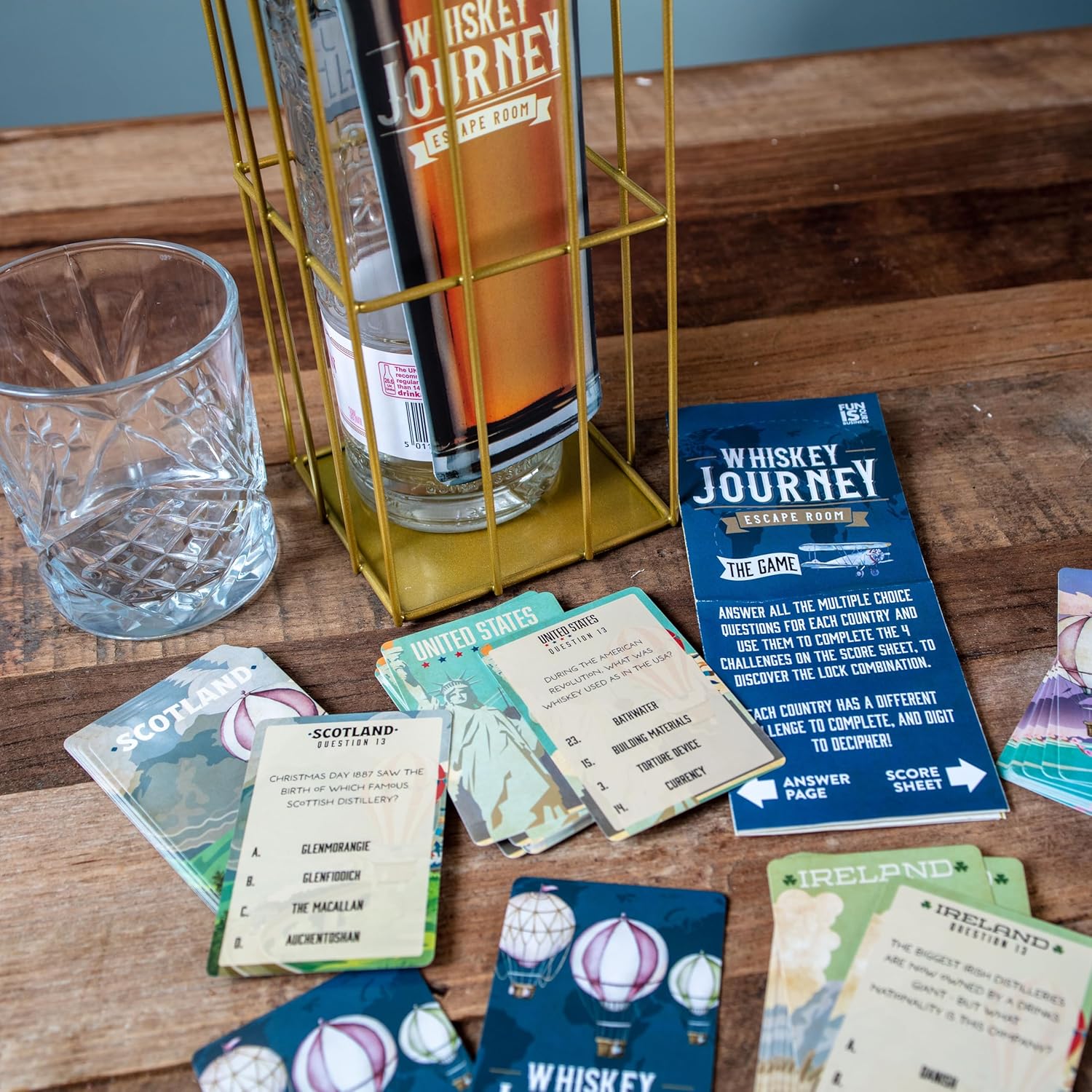 Boxer Gifts Whiskey Escape Room Game For Adults - Unlock The Cage - BOTTLE NOT INCLUDED | Fun Brain Teaser Puzzle For Adults | Whisky Gifts For Men On Birthdays Or Christmas & Unusual Presents For Dad