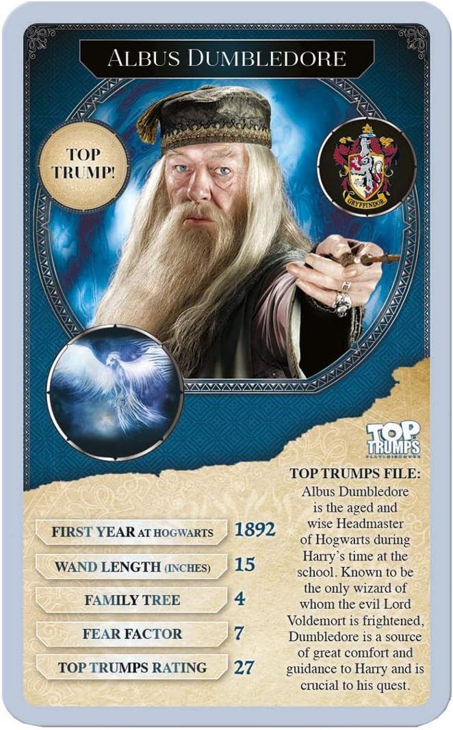 Harry Potter Greatest Witches and Wizards Top Trumps Card Game