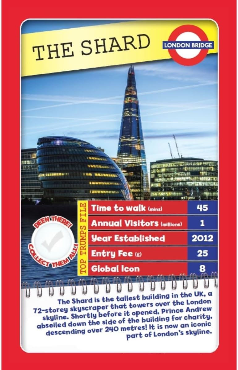 London 30 Things to See Top Trumps Card Game