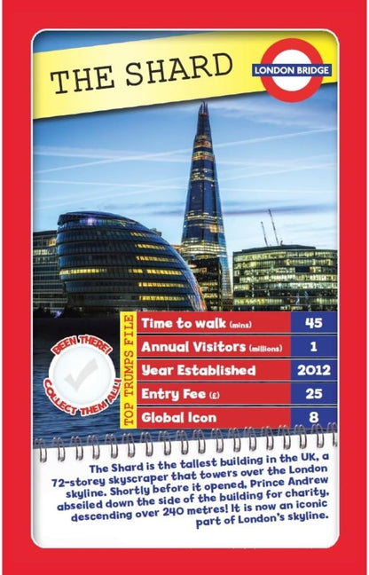 London 30 Things to See Top Trumps Card Game
