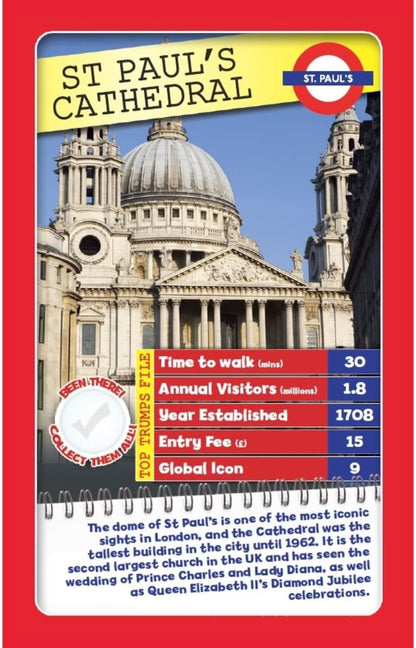 London 30 Things to See Top Trumps Card Game