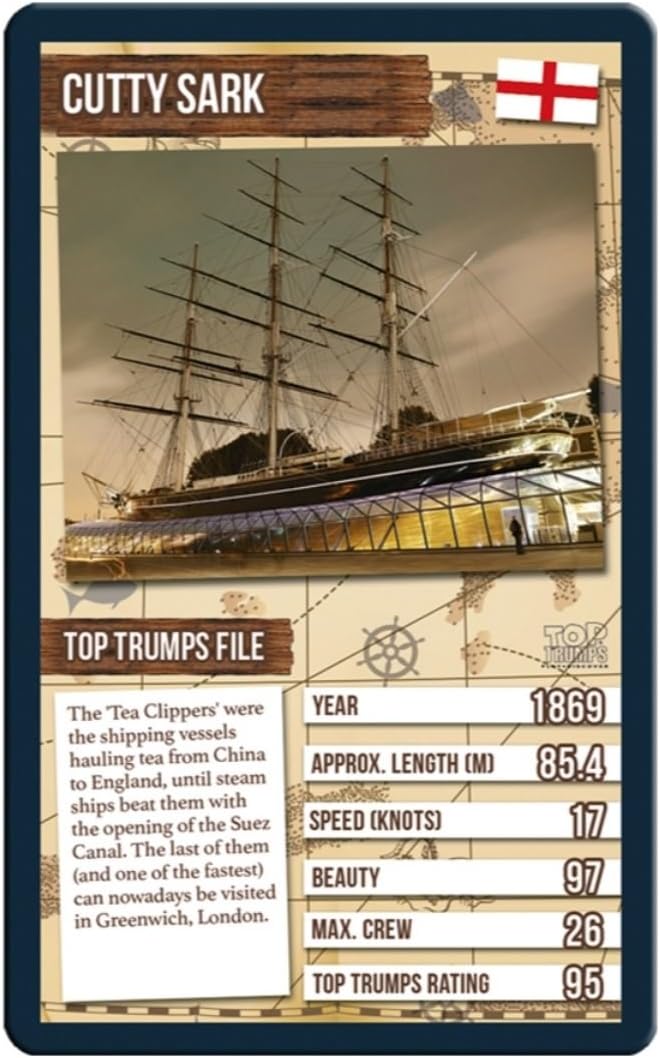 Top Trumps World Famous Ships Card Game
