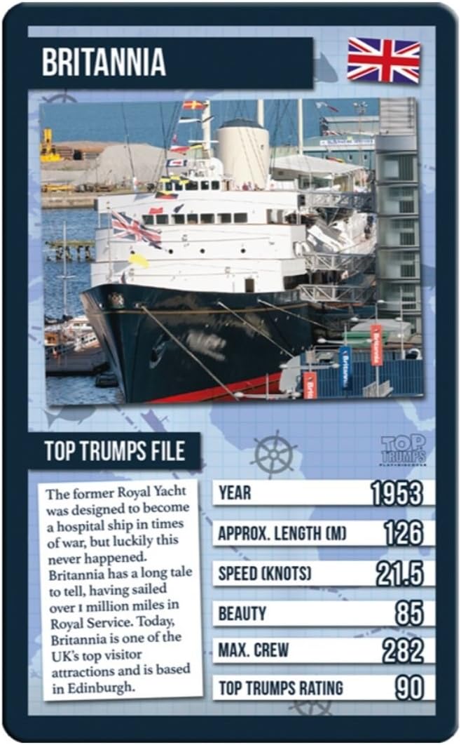 Top Trumps World Famous Ships Card Game