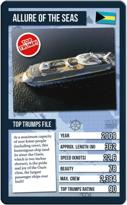 Top Trumps World Famous Ships Card Game