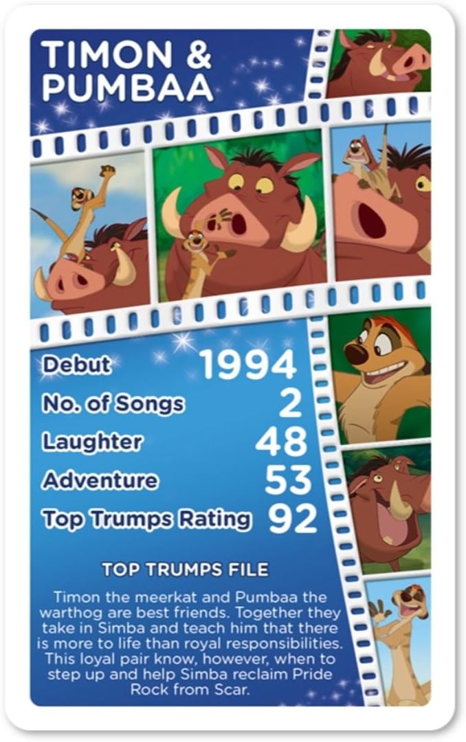 Top Trumps Disney Classics Quartett-Kartenspiel (englische Version