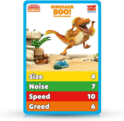 Top Trumps Junior Dinosaur Roar Card Game, play with Dinosaur Honk and Flap, 5 educational games including pairs, observation quiz and spot the difference, gift and toy for boys and girls aged 3 plus