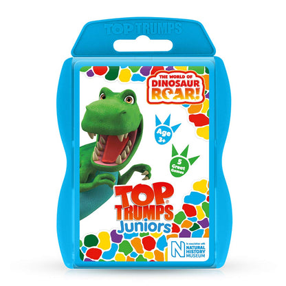 Top Trumps Junior Dinosaur Roar Card Game, play with Dinosaur Honk and Flap, 5 educational games including pairs, observation quiz and spot the difference, gift and toy for boys and girls aged 3 plus
