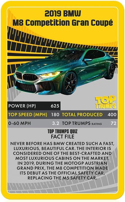 Top Trumps Supercars Classic Card Game, learn facts about the Aston Martin DBS, McLaren Senna and Bugatti Chiron in this educational packed game, gifts and toys for boys and girls aged 6+