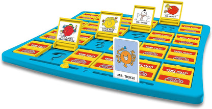 Winning Moves Mr Men and Little Miss Guess Who? Board Game, Play with Mr Grumpy, Mr Funny, Mrs Happy and Mr Sad to guess your opponents character, makes a great gift for ages 6 plus