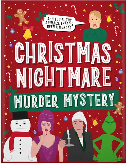 Gift Republic Christmas Nightmare Murder Mystery Board Game - Perfect for Family & Friends 12 Characters Fun Party Game Kit