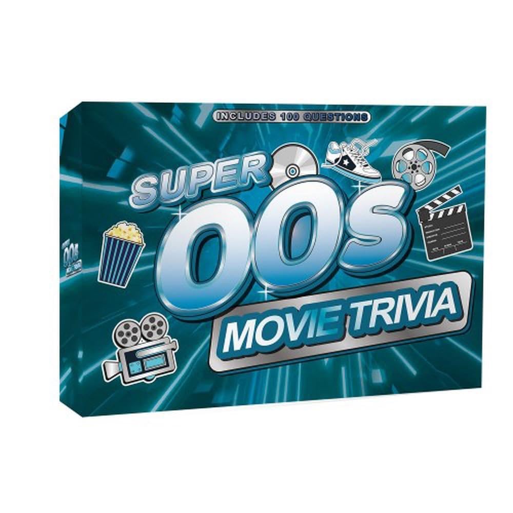 Gift Republic, Super 00s Movie Trivia Cards - Baraja de preguntas de 100 cartas, desafío de conocimiento cinematográfico de los años 2000, compacto y portátil, ideal para fiestas, noches de juego y