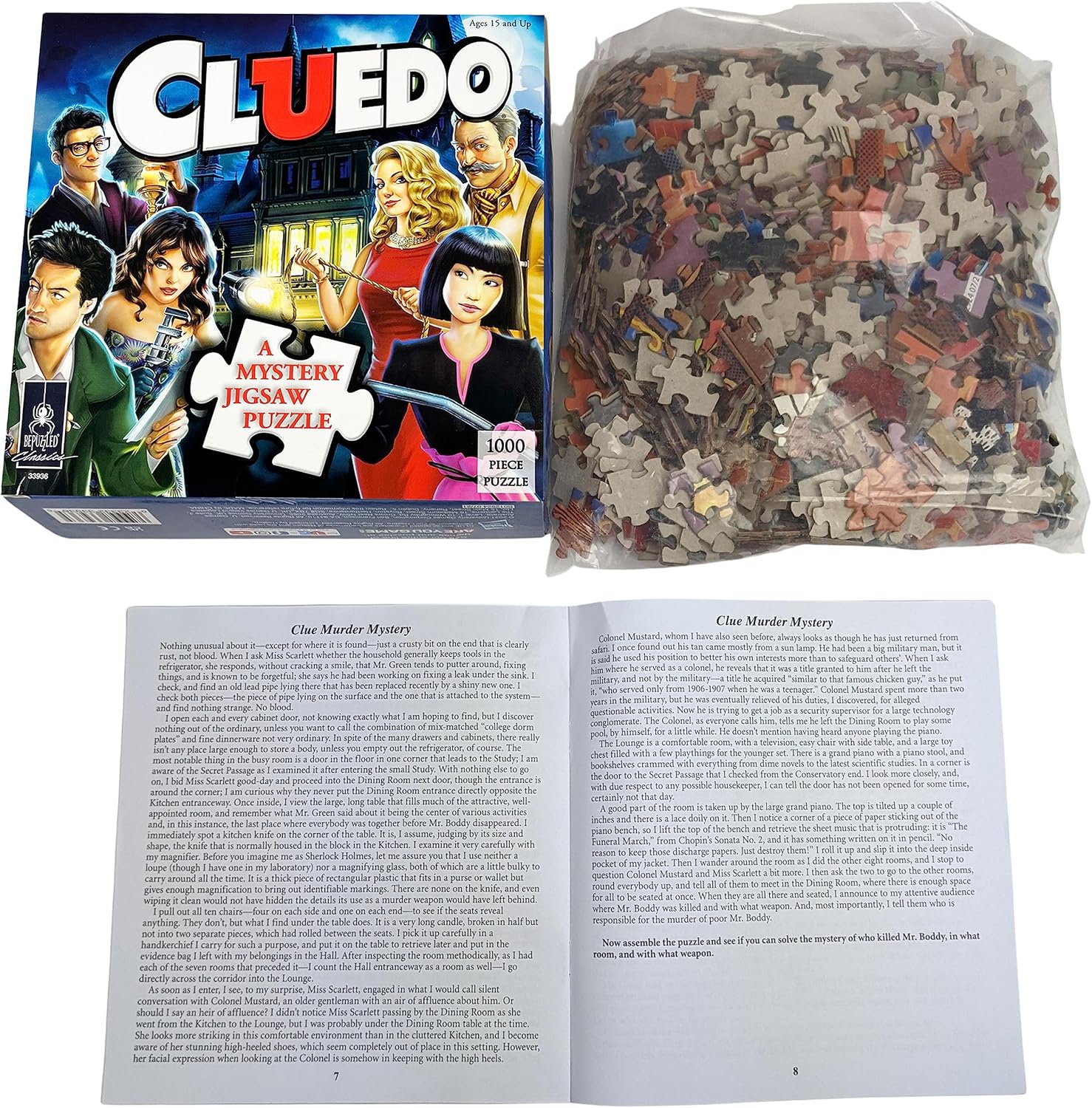 University Games U08582 Cluedo Mystery 1,000 piece Jigsaw Puzzle