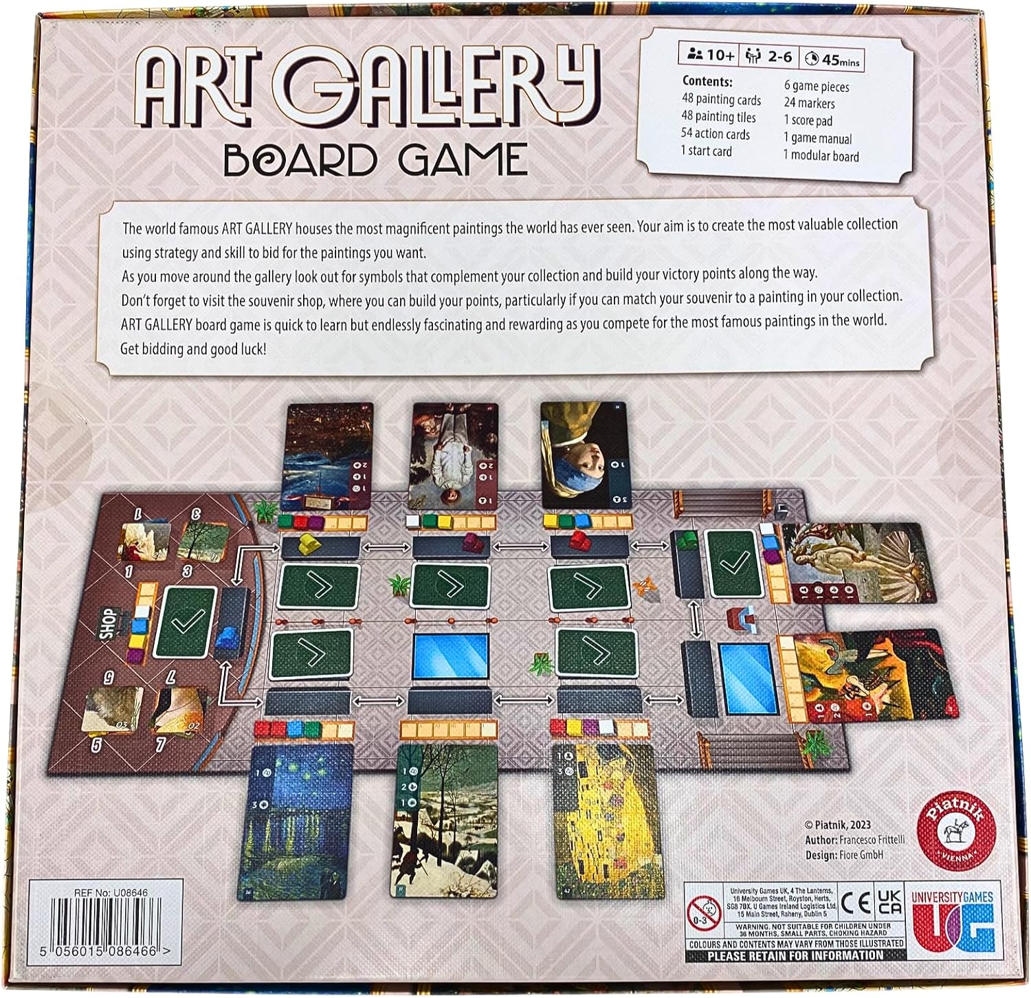 University Games Art Gallery Board Game