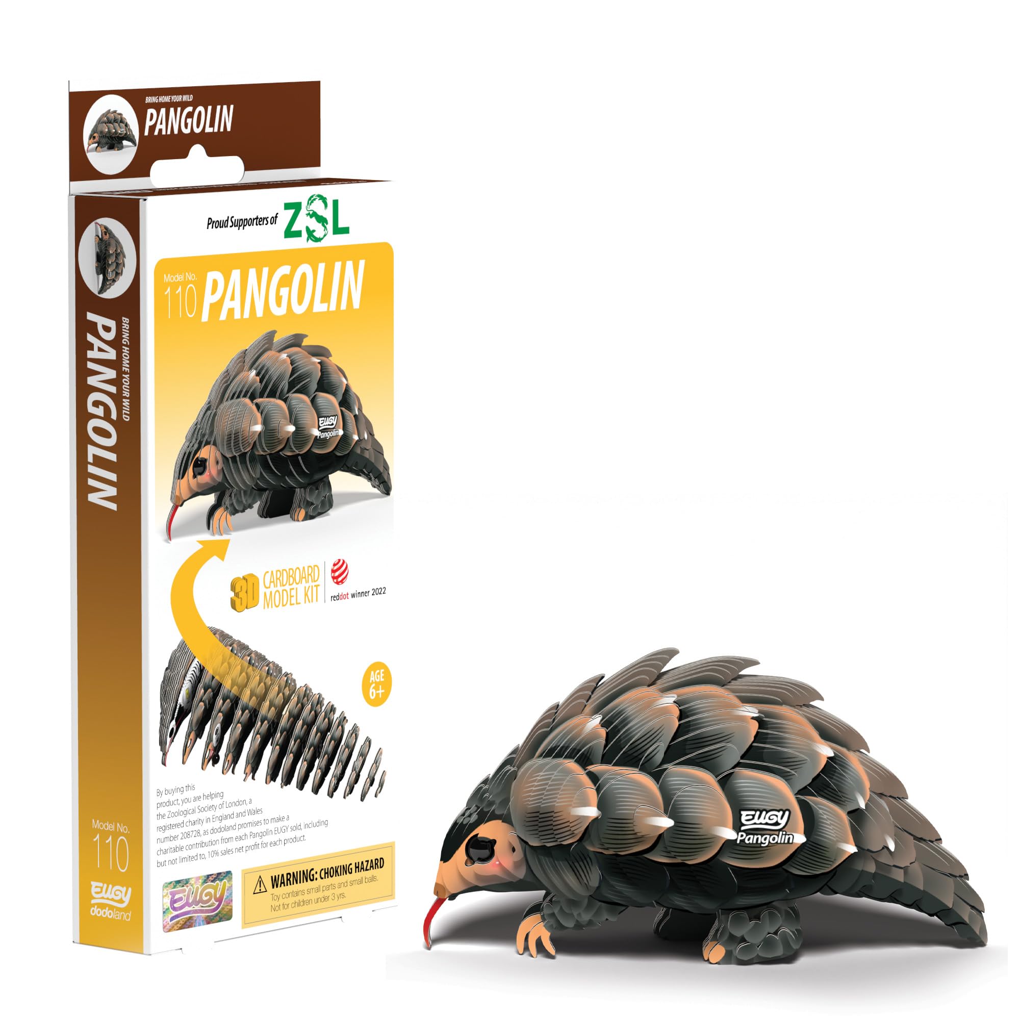 EUGY Pangolin 3D Model Craft Kit